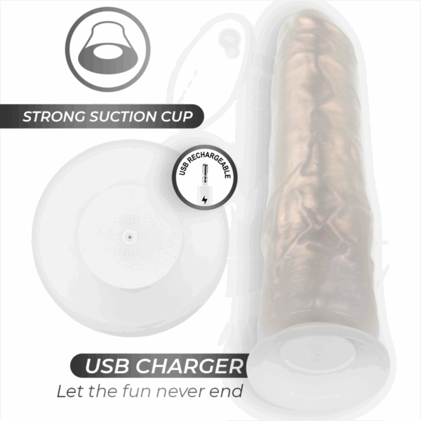 COCK MILLER - DILDO CON VENTOSA, LUCI E VIBRAZIONE CON TELECOMANDO BIANCO 20,5 CM - immagine 4