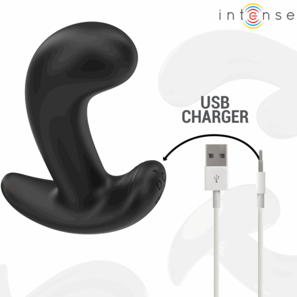 INTENSE - CHANDLER ANAL PLUG 10 VIBRAZIONI NERO TELECOMANDO - immagine 3