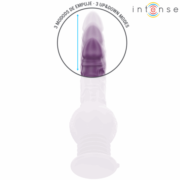 INTENSE - VIBRATORE MULTIFUNZIONE TATUM CON VIBRAZIONE SU E GIÙ 24 CM VIOLA - immagine 2