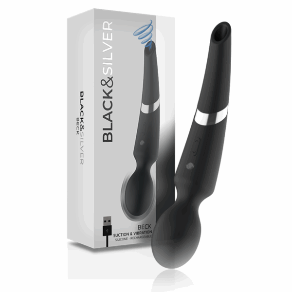 BLACK&SILVER - BECK WAND E ONDE STIMOLANTI IN SILICONE 2 IN 1