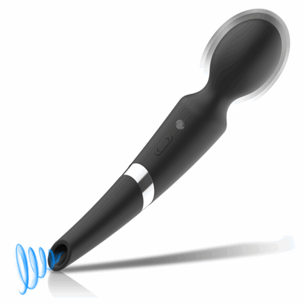 BLACK&SILVER - BECK WAND E ONDE STIMOLANTI IN SILICONE 2 IN 1 - immagine 2