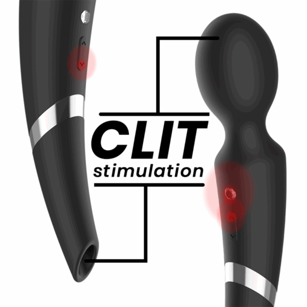 BLACK&SILVER - BECK WAND E ONDE STIMOLANTI IN SILICONE 2 IN 1 - immagine 3