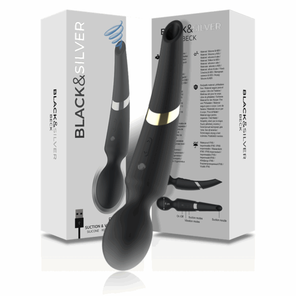 BLACK&SILVER - BECK WAND E ONDE STIMOLANTI IN SILICONE 2 IN 1 - immagine 4