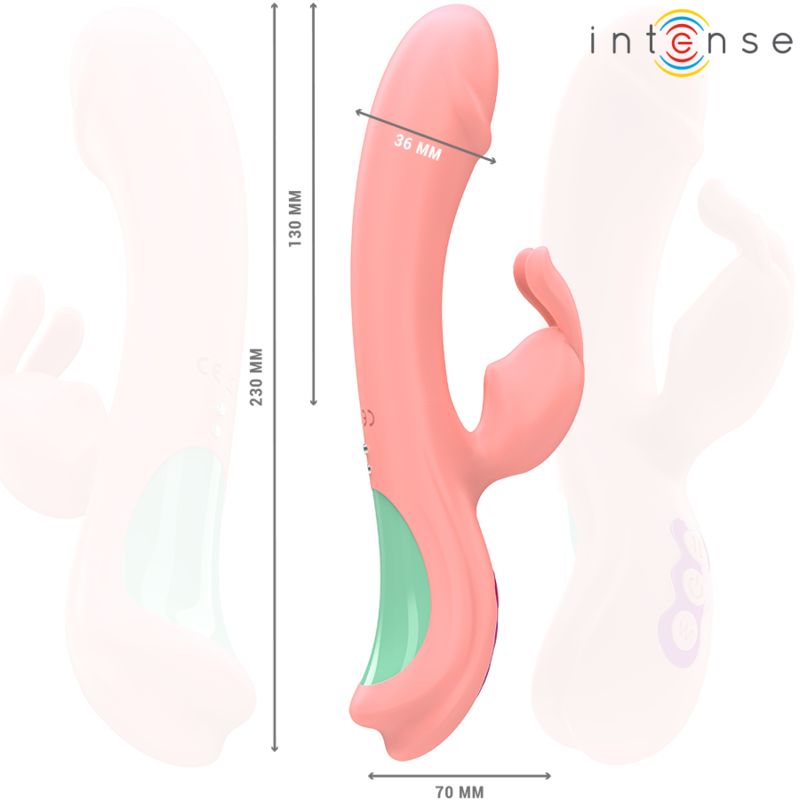 INTENSE - RACHEL RABBIT VIBRATOR 5 VIBRAZIONI ROSA - immagine 3
