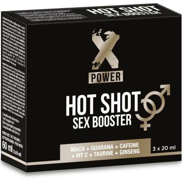 X POWER - HOT SHOT SEX BOOSTER AUMENTA LA LIBIDO 3 X 20 ML